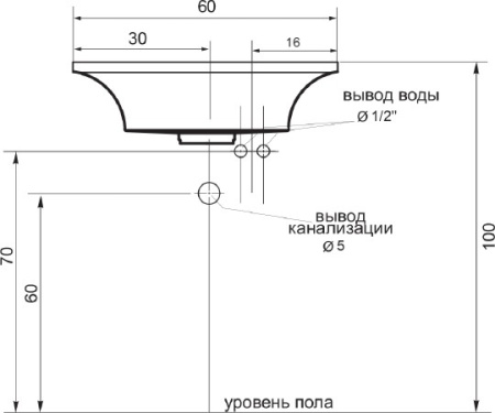 раковина над стиральной машиной цвет и стиль кулибинка нф-00007411 60 ц