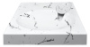 раковина на стиральную машину azario carmen cs00078503 60.5х60.2 см, белая мрамор