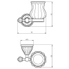 стакан для зубных щеток migliore olivia 17568 цвет белый | хром