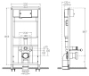 инсталляция, isvea, axis, для подвесного унитаза, шгв 550*100*1060, для стен из гипсокартона