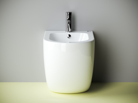 биде ceramicanova metropol cn4005 напольное, белое