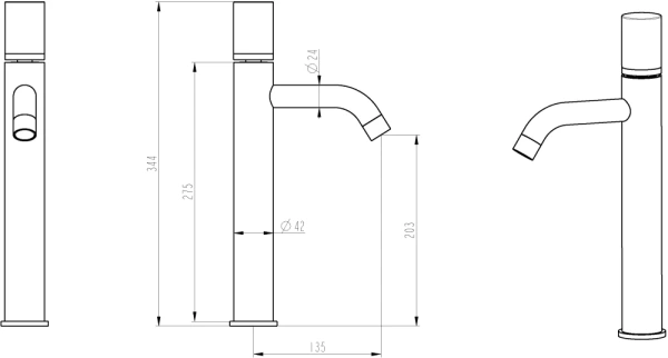 смеситель для раковины boheme stick 122-wg белый золото