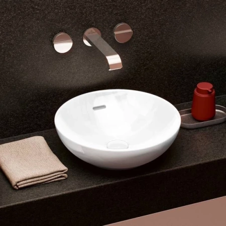 раковина villeroy & boch loop & friends 4a450001 накладная, ø38 см, альпийский белый
