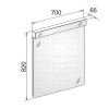 Зеркало 70 см Keuco Elegance New 11696 012000