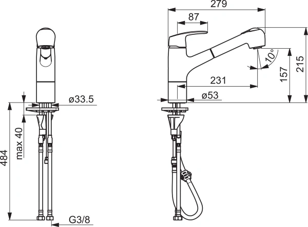 смеситель для кухни oras safira 1032f