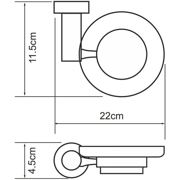 Мыльница WasserKRAFT Donau K-9429 цвет хром