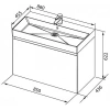 раковина полувстраиваемая aquanet sanovit slim synergy 85 00198208