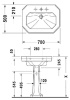 раковина подвесная 70 см duravit 1930 0438700000