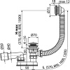 слив-перелив для ванны alcaplast a504ckm-80
