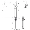 смеситель для раковины hansgrohe tecturis e 73070000 coolstart, с донным клапаном, хром