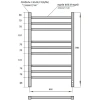 полотенцесушитель point веста п9 pn70858b электрический, диммер справа, 50x79 см, черный