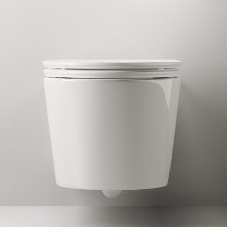 унитаз ceramicanova trend rimless 111010 s подвесной, с сиденьем микролифт, белая