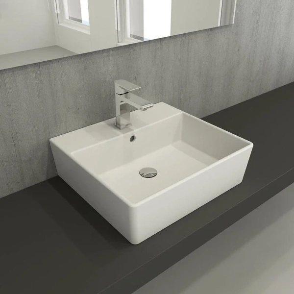 раковина накладная bocchi milano 50 1216 белая глянцевая
