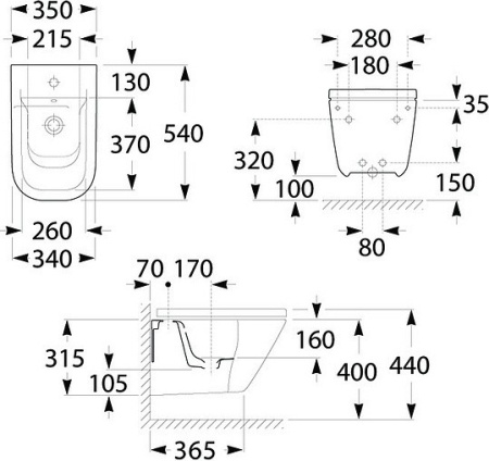 биде подвесное roca gap 357475000