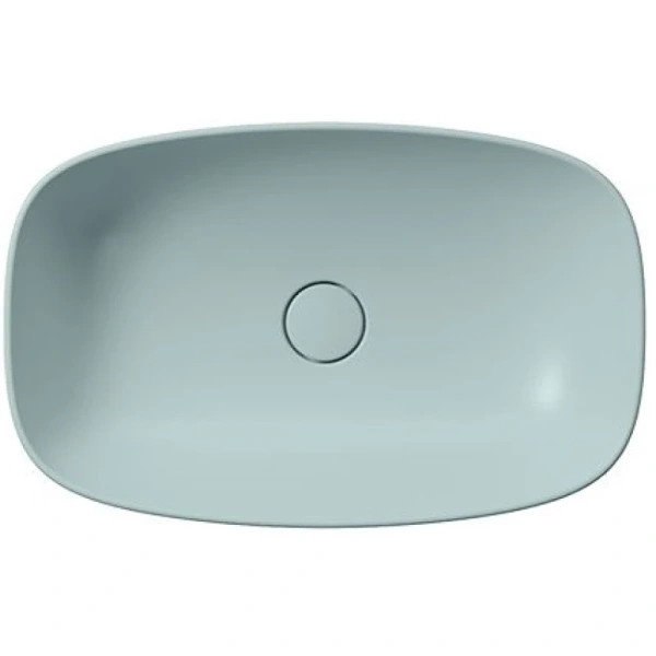 раковина gsi nubes 978315 накладная, 60x38 см, ghiaccio opaco (голубой матовый)