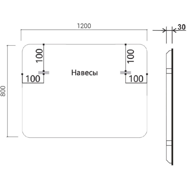 зеркало 120х80 см vincea vlm-3vc120