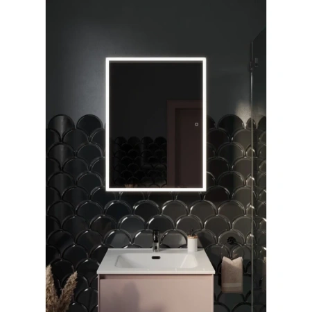зеркальный шкаф sancos cube 600х140х800 с подсветкой, арт.cu600