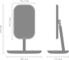 косметическое зеркало brabantia renew 223488 без подсветки, поворотное