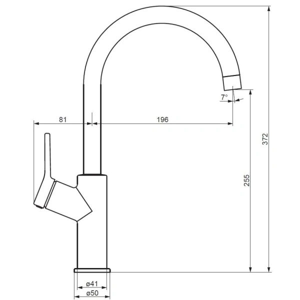 смеситель для кухни damixa eclipse dx310720300