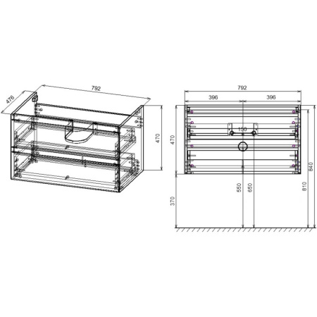 тумба темный дуб 79,2 см vincea luka vmc-2l800ro