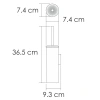 ершик для унитаза wasserkraft k-1087polished gold золото глянцевое