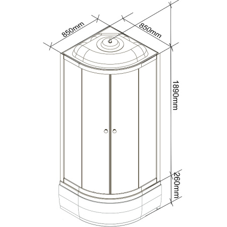 душевая кабина parly classic cm86 85х85 7855 без гидромассажа