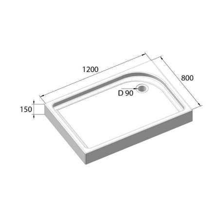 акриловый поддон для душа belbagno 120х80, tray-bb-ah-120/80-15-w-r