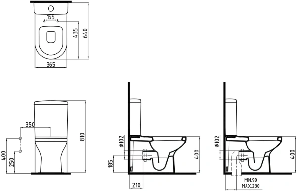напольный унитаз bien venus vnkd064n1ve0w5sz0 безободковый, со встроенным смесителем, с функцией биде, крышка микролифт, цвет белый