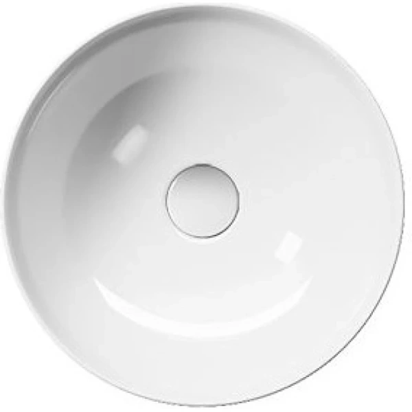 раковина gsi pura 884611 накладная, ø40 см, bianco lucido (белый глянец)