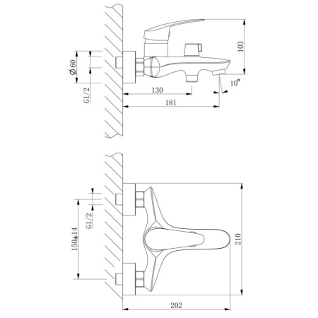 смеситель для ванны lemark linara lm0414c