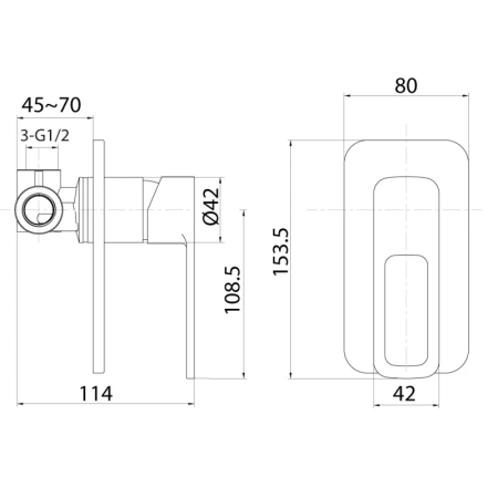 смеситель для душа iddis slide slisb00i66 с внутренней частью