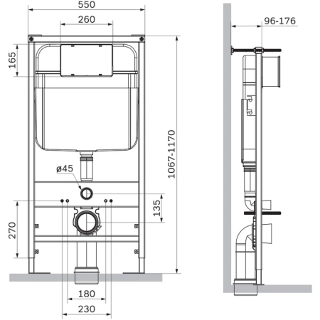 комплект подвесной унитаз + система инсталляции santiline sl-5018mb + sl-03