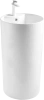 Раковина SantiLine SL-4003MW напольная, 46x44 см, моноблок, белая матовый