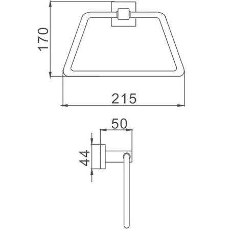 кольцо для полотенец haiba hb8604 цвет хром