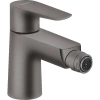 Смеситель Hansgrohe Talis E 71720340 для биде, с донным клапаном, шлифованный черный хром