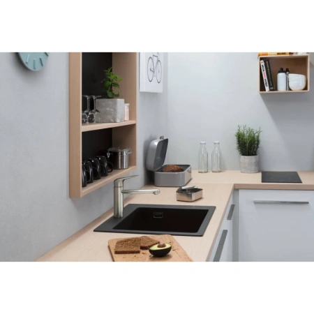 смеситель для кухни hansgrohe focus m42 71806800, сталь