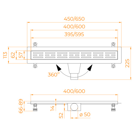 душевой лоток rgw drain leo-30gb 60213040-06