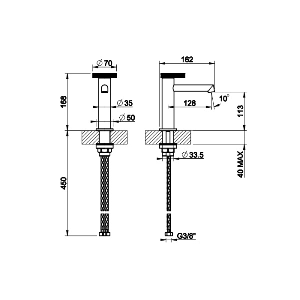 смеситель для раковины gessi anello 63302#031