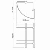 полка стеклянная wasserkraft k-3122 угловая цвет хром