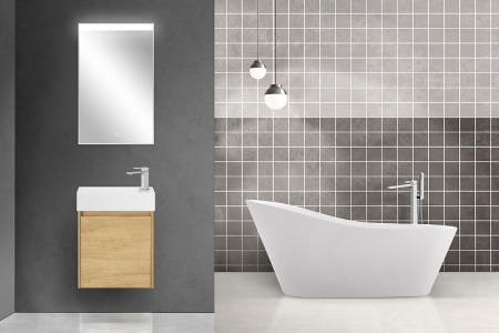 тумба под раковину belbagno kraft mini-500/260-1a-so-rnn-r, цвет rovere nebrasca nature
