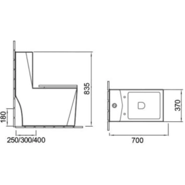 унитаз-компакт безободковый с сиденьем микролифт santiline sl-5013