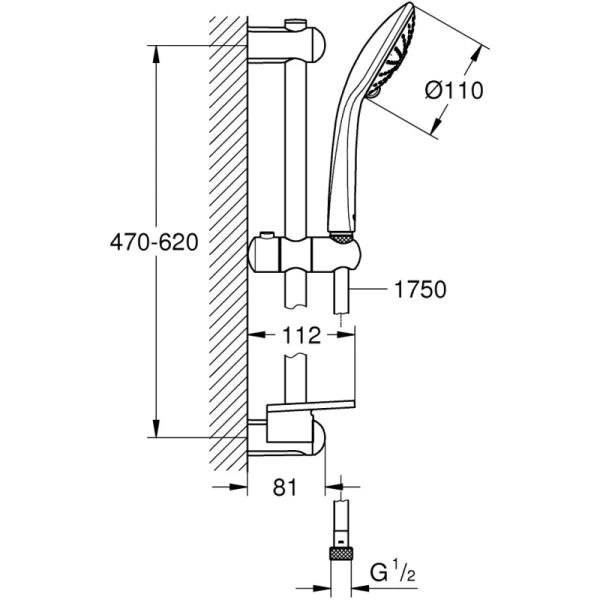 душевой гарнитур grohe euphoria 27231001