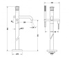 смеситель для ванны duravit white tulip wt5250000010 напольный