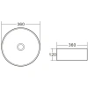 раковина belbagno bb1357 накладная, ø36 см, белая