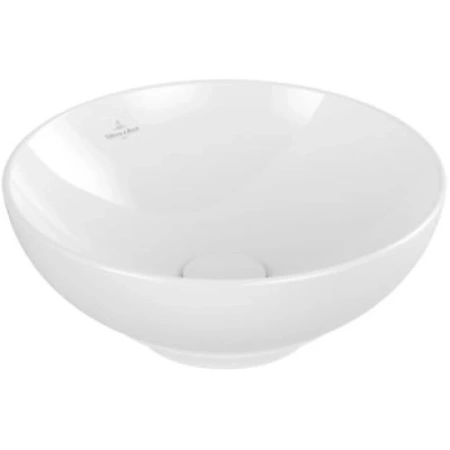 раковина villeroy & boch loop & friends 4a450001 накладная, ø38 см, альпийский белый