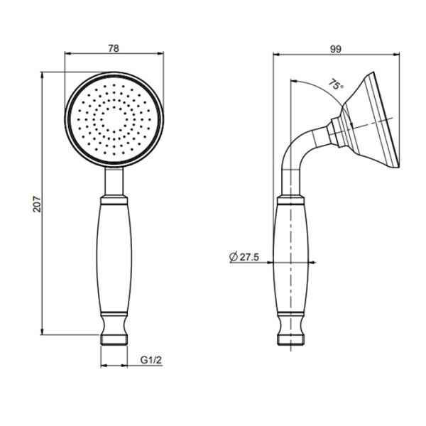 ручной душ fima carlo frattini doccette f2059or золото