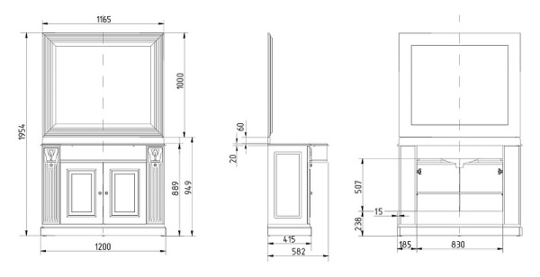 зеркало migliore ravenna 27335 золотое