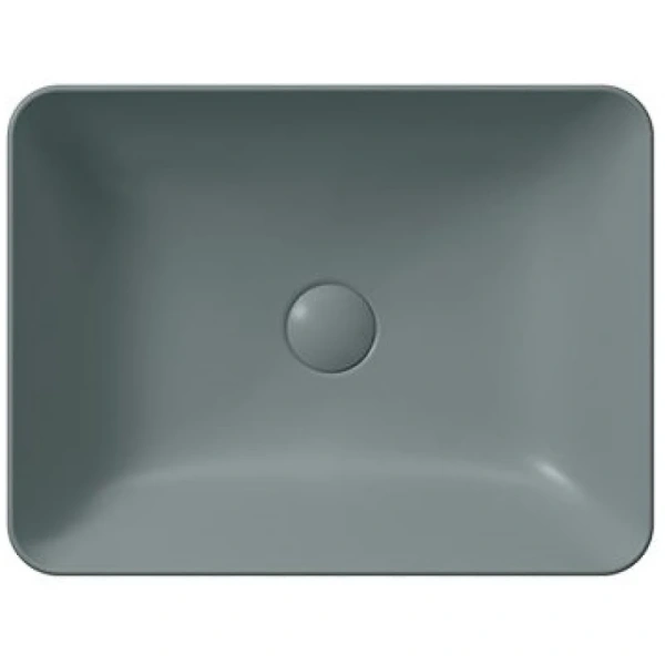 раковина gsi nubes 903704 накладная, 50x38 см, agave opaco (зеленый матовый)