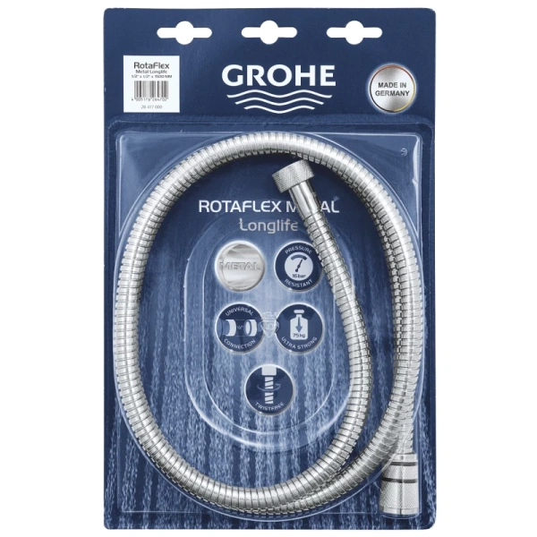 душевой шланг 150 см grohe rotaflex 28417000