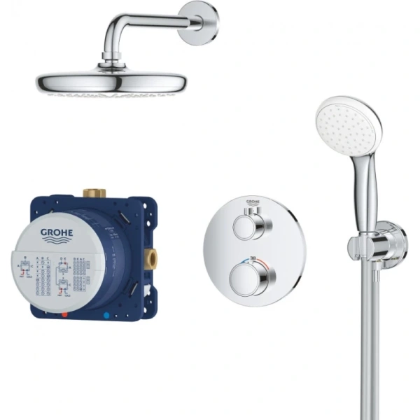 душевой комплект 210 мм grohe grohtherm 34727000